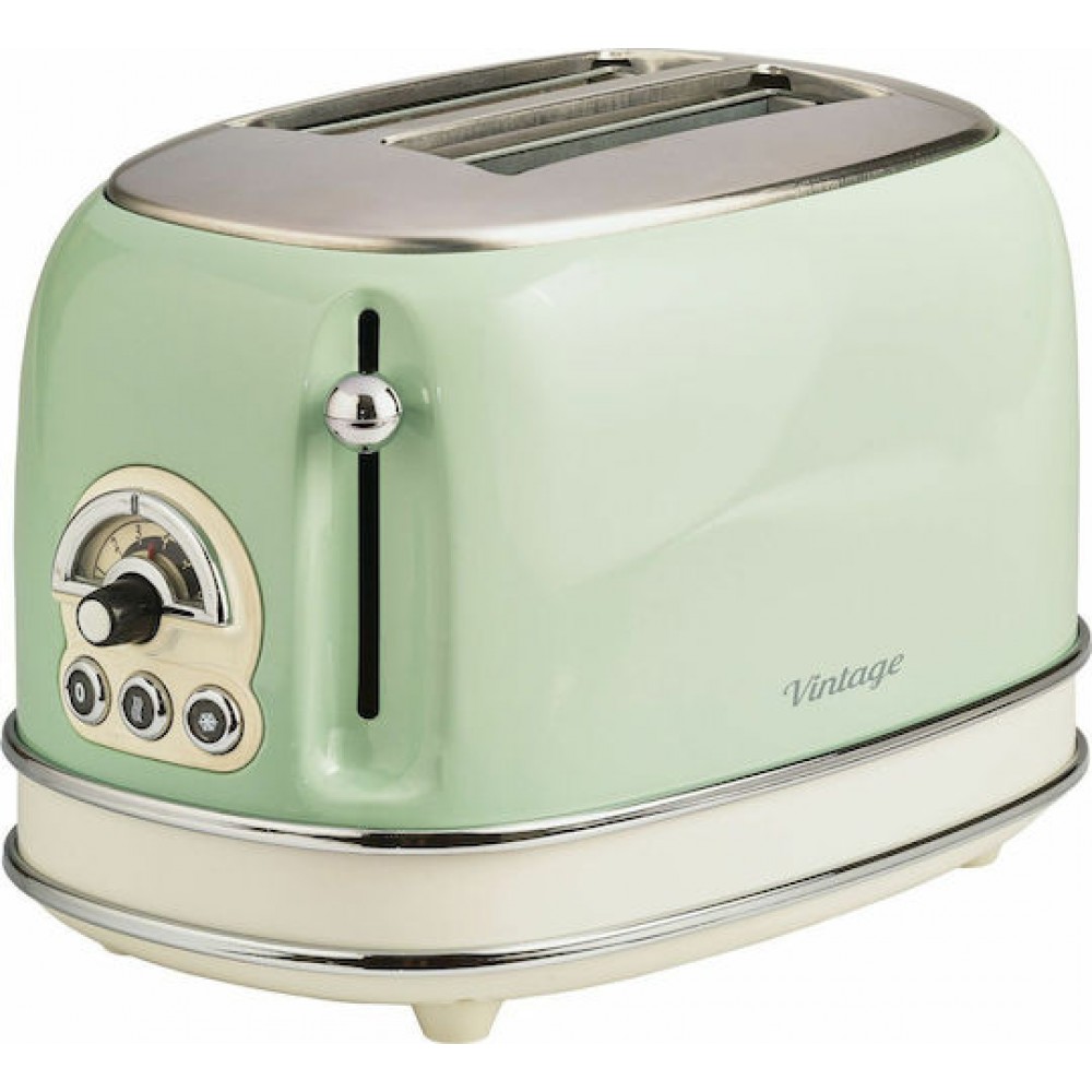Ariete Vintage 0155/04 Φρυγανιέρα 2 Θέσεων 810W Πράσινη Ariete Vintage 0155/04 Φρυγανιέρα 2 Θέσεων 810W Πράσινη