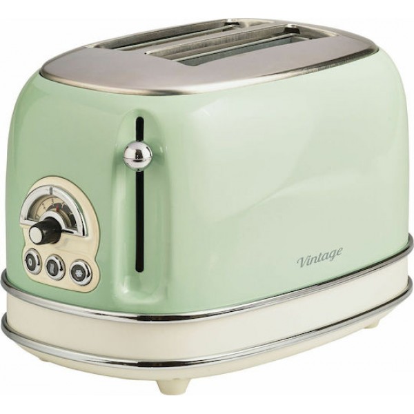 Ariete Vintage 0155/04 Φρυγανιέρα 2 Θέσεων 810W Πράσινη Ariete Vintage 0155/04 Φρυγανιέρα 2 Θέσεων 810W Πράσινη