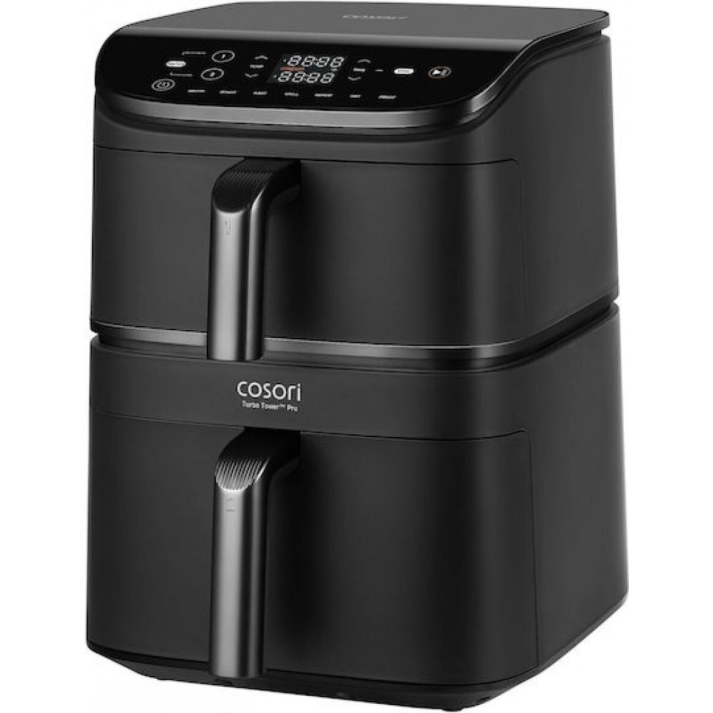 Cosori Turbo Tower Air Fryer με Διπλό Αποσπώμενο Κάδο 10.8lt Μαύρο CAF-DC121-ADER Cosori Turbo Tower Air Fryer με Διπλό Αποσπώμενο Κάδο 10.8lt Μαύρο CAF-DC121-ADER