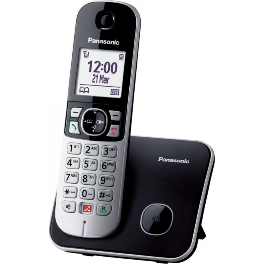 Panasonic KX-TG6851 Ασύρματο Τηλέφωνο με Aνοιχτή Aκρόαση Μαύρο