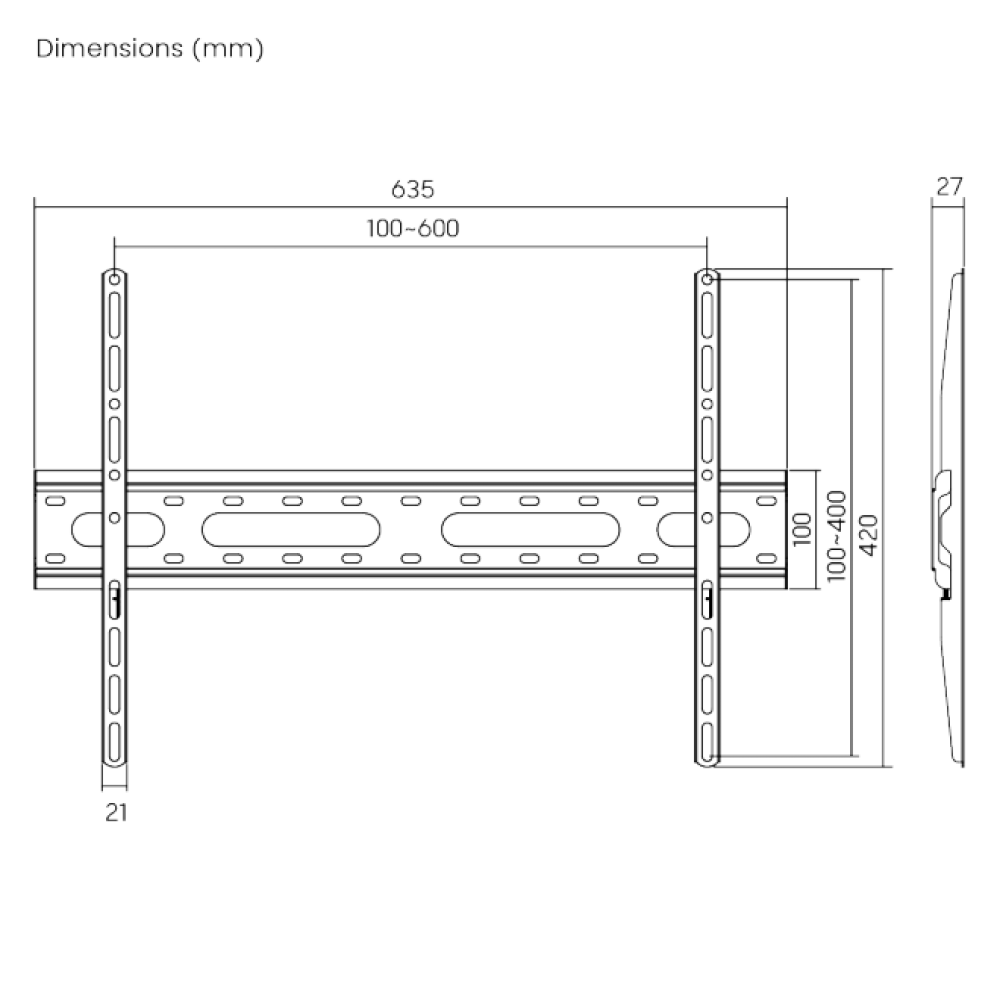 Brateck KL31-46F Fixed Extra Slim TV Wall mount Brateck KL31-46F Fixed Extra Slim TV Wall mount
