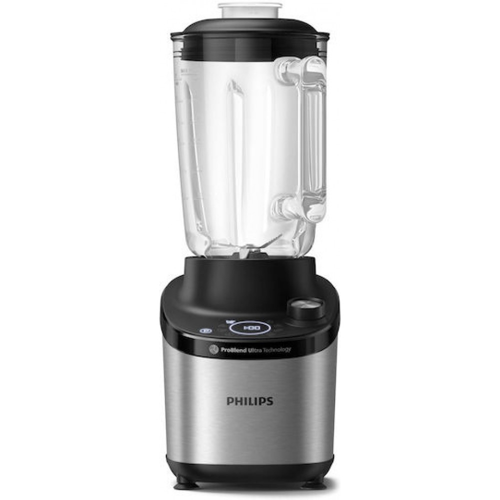 Philips Μπλέντερ για Smoothies με Γυάλινη Κανάτα 2lt 1500W Inox HR3760/00