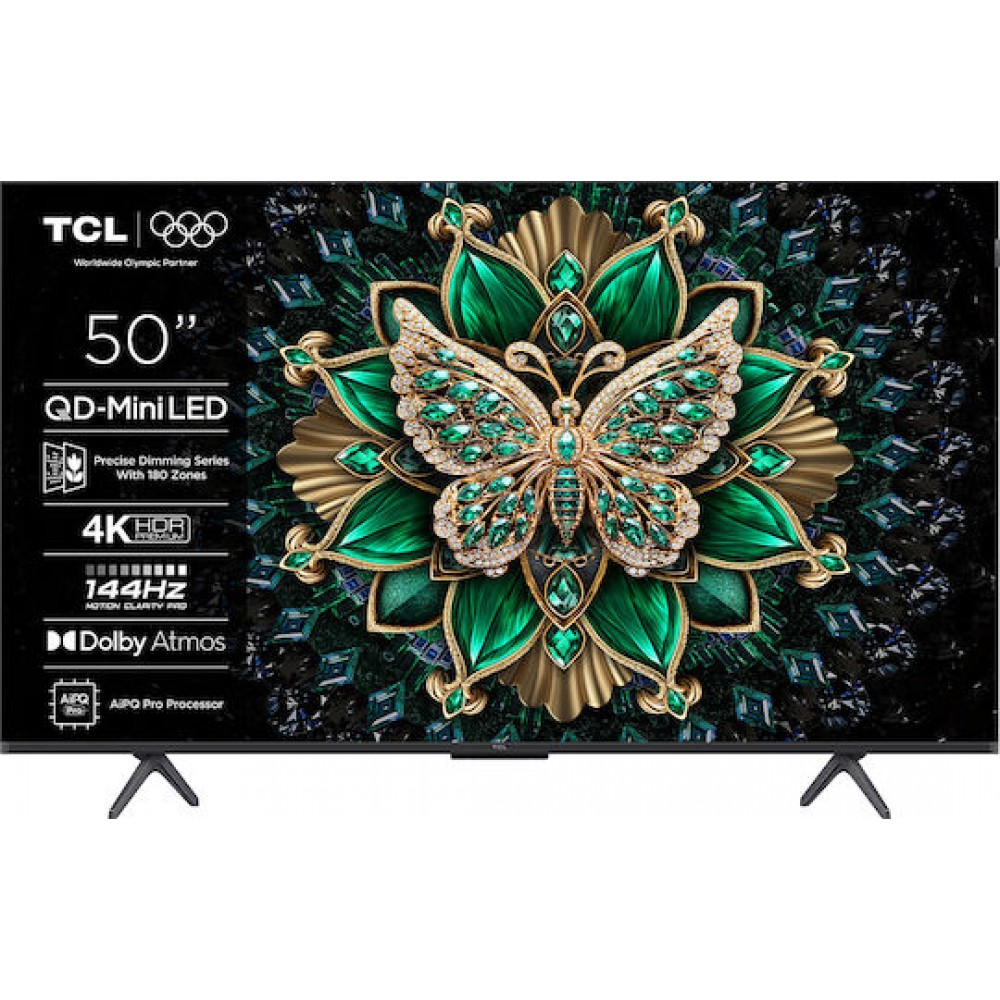 TCL Smart Τηλεόραση 50" 4K UHD Mini LED C6K HDR (2025) 50C6K TCL Smart Τηλεόραση 50" 4K UHD Mini LED C6K HDR (2025) 50C6K