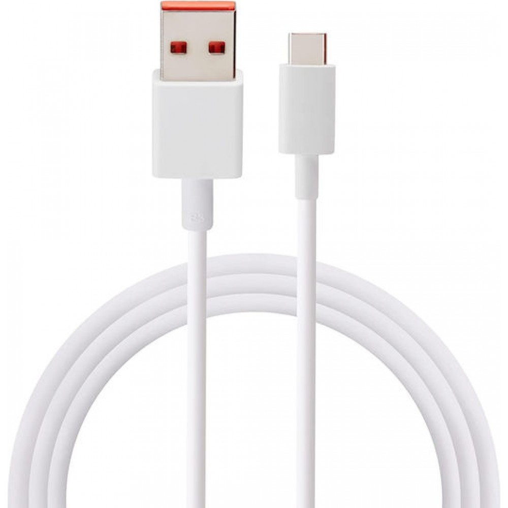 Xiaomi USB 2.0 Cable USB-C male - USB-A 120W PD Λευκό 1m BHR6032GL Bulk