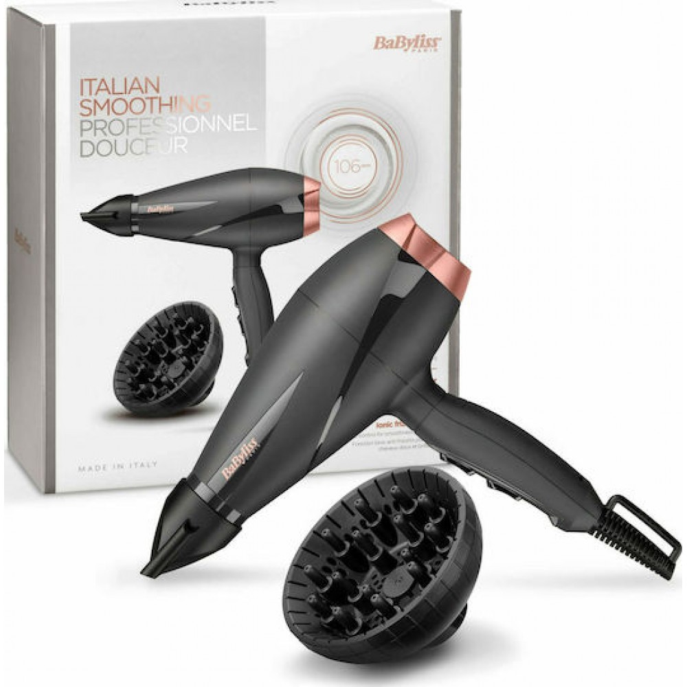 Babyliss Smooth Pro Ionic Επαγγελματικό Πιστολάκι Μαλλιών με Φυσούνα 2100W 6709DE Babyliss Smooth Pro Ionic Επαγγελματικό Πιστολάκι Μαλλιών με Φυσούνα 2100W 6709DE