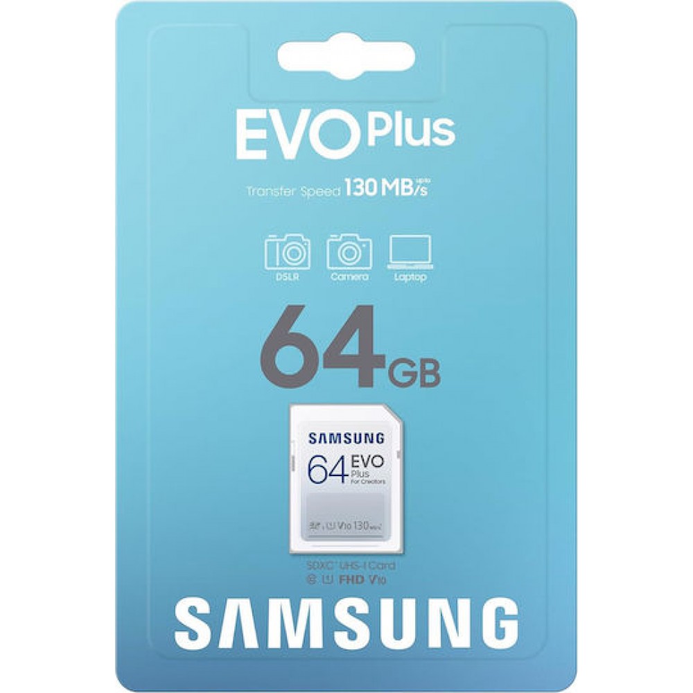 Samsung Evo Plus (2021) SDHC 64GB U1 V10 UHS-I