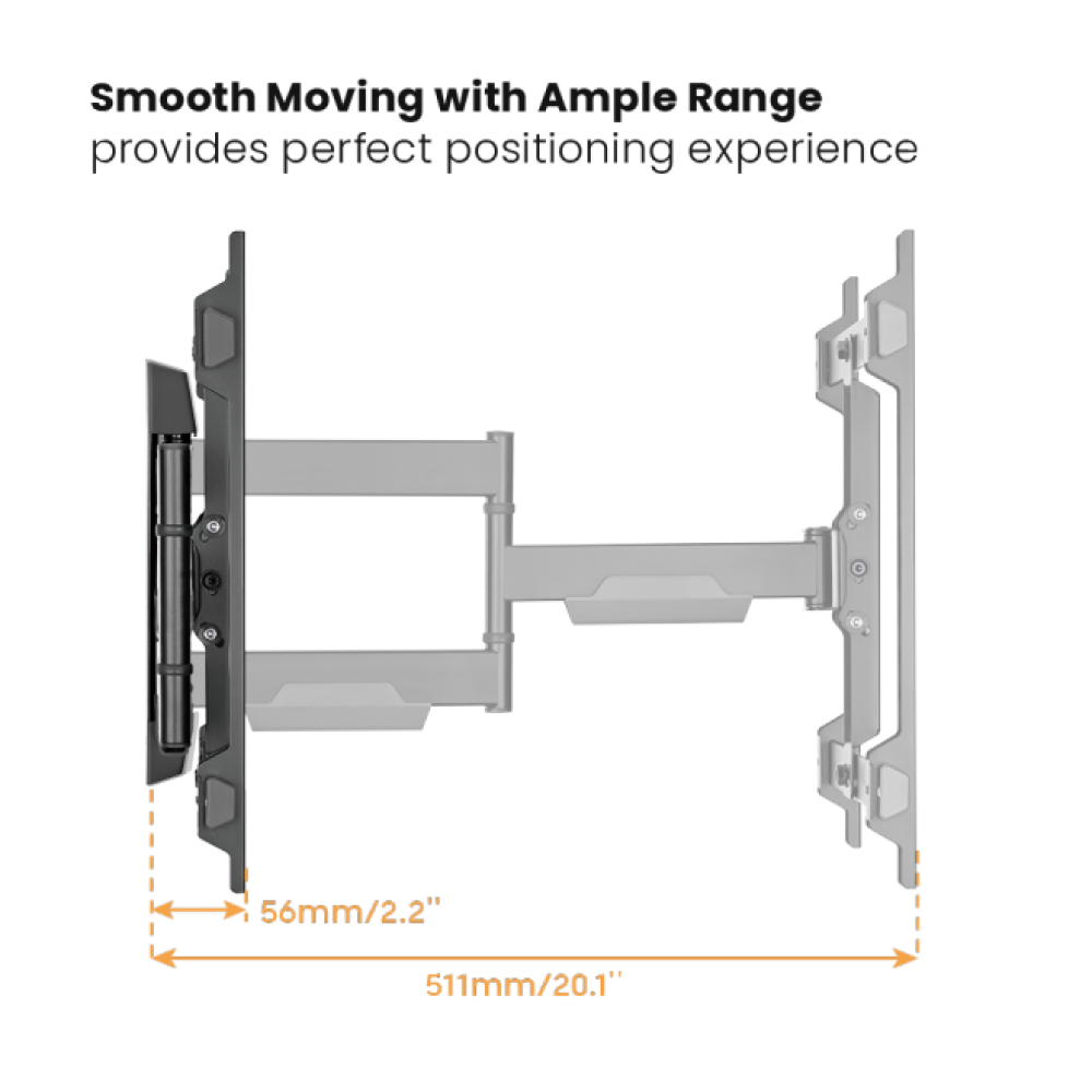 Brateck LPA76-443 Slim Swivel TV Wall Mount Brateck LPA76-443 Slim Swivel TV Wall Mount