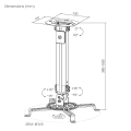 Brateck PRB-18S Projector Stand Οροφής Black Brateck PRB-18S Projector Stand Οροφής Black