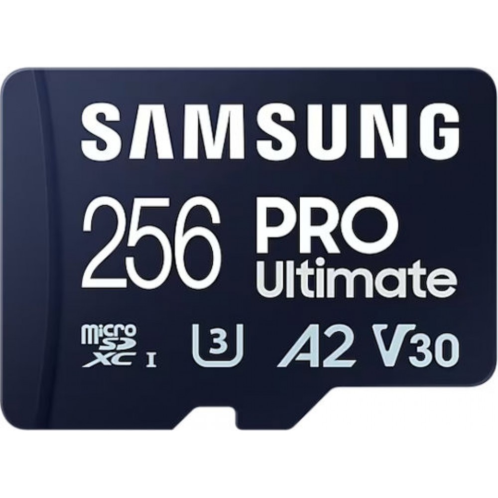 Samsung PRO Ultimate microSDXC 256GB Class 10 U3 V30 A2 UHS-I με αντάπτορα Samsung PRO Ultimate microSDXC 256GB Class 10 U3 V30 A2 UHS-I με αντάπτορα