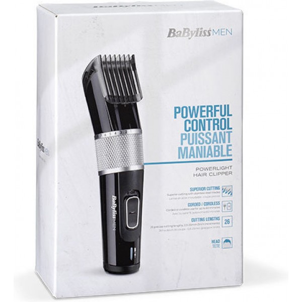 Babyliss Κουρευτική Μηχανή Μαύρη E973E Babyliss Κουρευτική Μηχανή Μαύρη E973E