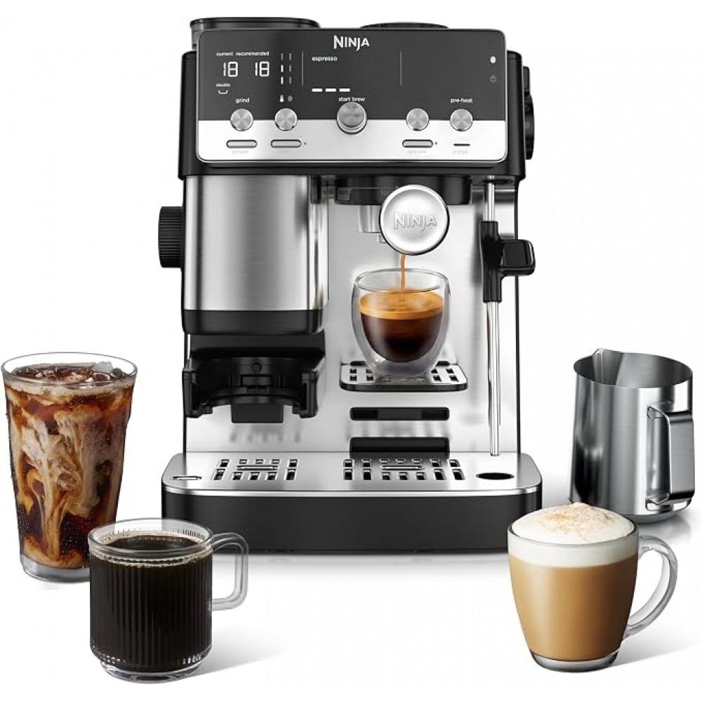 Ninja Luxe Café Mini, Espresso Machine & Drip Coffee, Stainless, ES301 Ninja Luxe Café Mini, Espresso Machine & Drip Coffee, Stainless, ES301