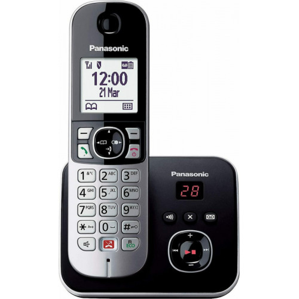 Panasonic Expandable Cordless + Voice Mail Black KX-TG6861JTB Ελληνικό Μενο΄ύ