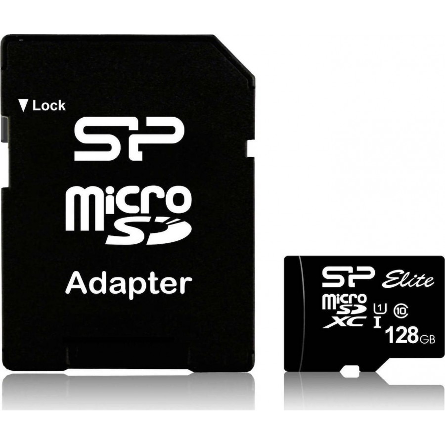Silicon Power Elite microSDXC 128GB Class 10 U1 UHS-I με αντάπτορα