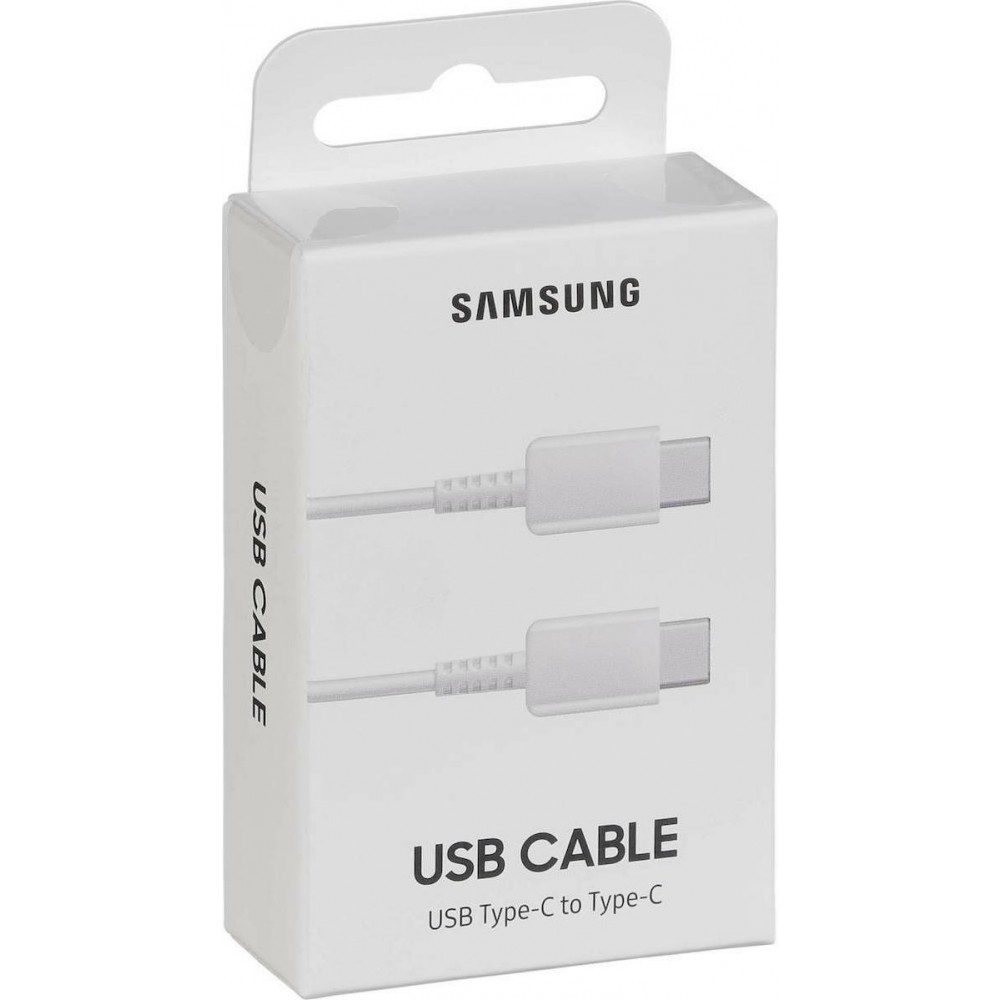 Samsung Regular USB 2.0 Cable USB-C male - USB-C male Λευκό 1m Bulk (EP-DA705BWEGWW)