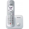 Panasonic KX-TG6851 Ασύρματο Τηλέφωνο με ανοιχτή ακρόαση Ασημί Ελληνικό Μενού