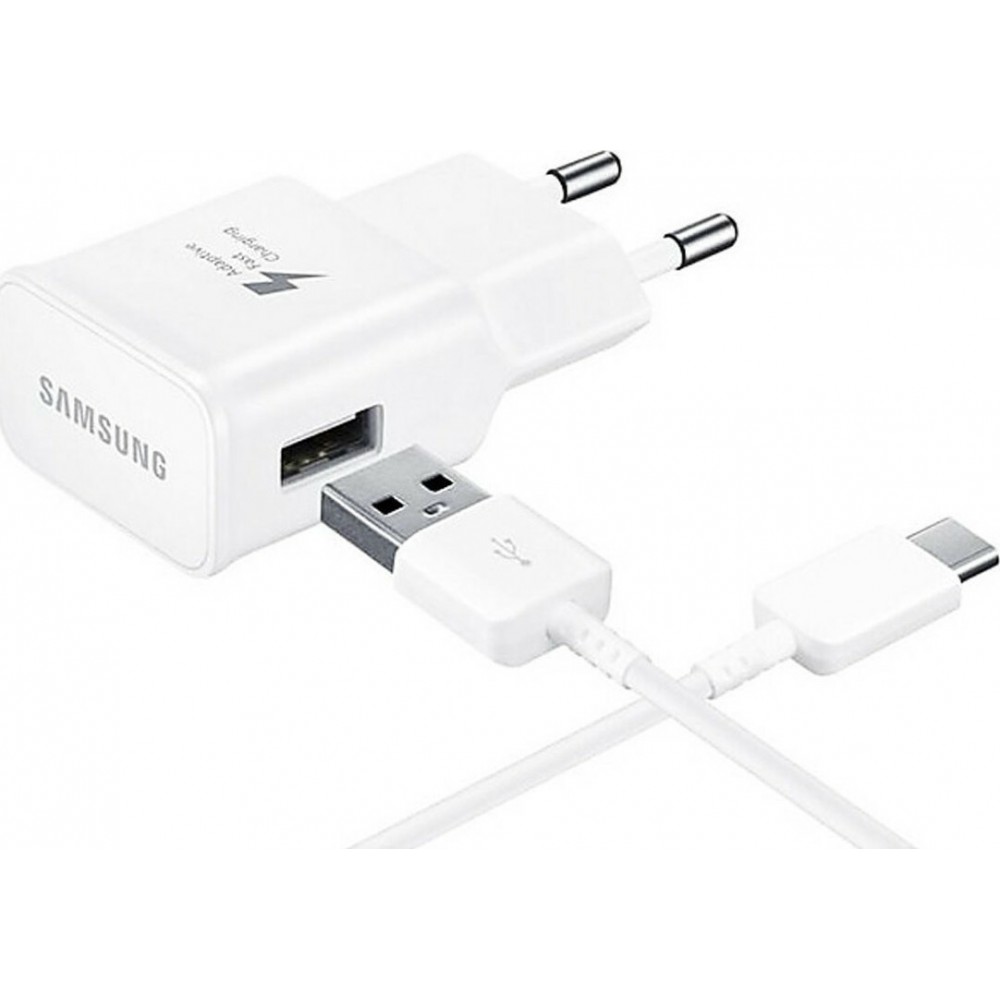 Sasmung USB Type-C Cable & Wall Adapter Λευκό (EP-TA20EWE+EP-DN930CWE) (Retail)