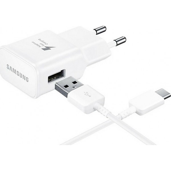 Sasmung USB Type-C Cable & Wall Adapter Λευκό (EP-TA20EWE+EP-DN930CWE) (Retail)