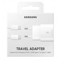 Samsung Φορτιστής με Θύρα USB-C και Καλώδιο USB-C 25W Λευκός (Travel Adapter 25W EP-TA800XWEGWW) (Retail) Samsung Φορτιστής με Θύρα USB-C και Καλώδιο USB-C 25W Λευκός (Travel Adapter 25W EP-TA800XWEGWW) (Retail)