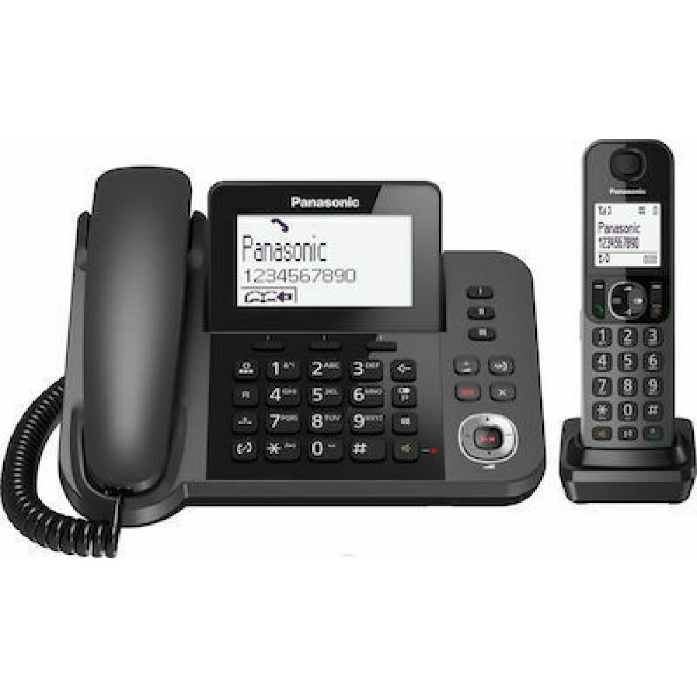 Panasonic KX-TGF320 Ενσύρματο Τηλέφωνο Γραφείου Μαύρο Ελληνικό Μενο΄ύ Panasonic KX-TGF320 Ενσύρματο Τηλέφωνο Γραφείου Μαύρο Ελληνικό Μενο΄ύ