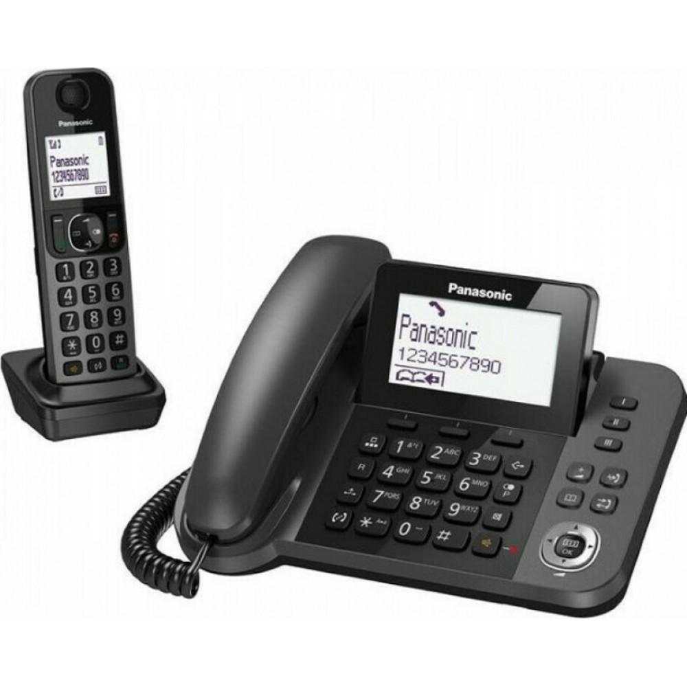 Panasonic KX-TGF310 Ασύρματο Τηλέφωνο Duo με Aνοιχτή Aκρόαση Μαύρο Ελληνικό Μενο΄ύ Panasonic KX-TGF310 Ασύρματο Τηλέφωνο Duo με Aνοιχτή Aκρόαση Μαύρο Ελληνικό Μενο΄ύ