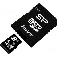 Silicon Power microSDHC 16GB Class 10 High Speed με αντάπτορα