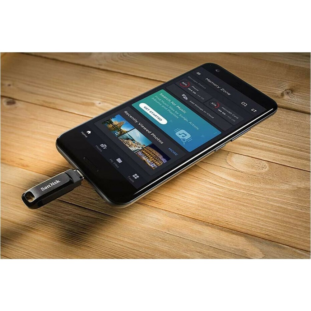 Sandisk Ultra Dual Drive Go 64GB USB 3.1 Stick με σύνδεση USB-A & USB-C Μαύρο