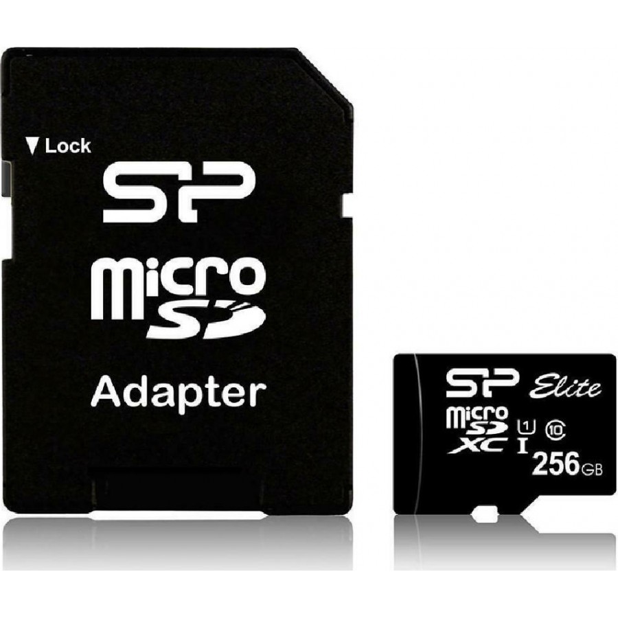 Silicon Power Elite microSDXC 256GB Class 10 U1 UHS-I με αντάπτορα