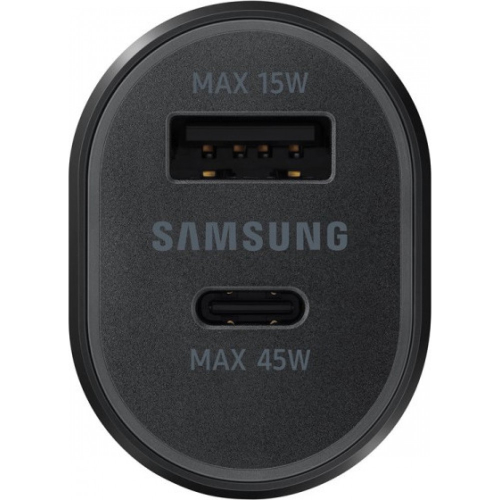 Samsung Φορτιστής Αυτοκινήτου Μαύρος Γρήγορης Φόρτισης με Θύρες: 1xUSB 1xType-C μαζί με Καλώδιο type-C Samsung Φορτιστής Αυτοκινήτου Μαύρος Γρήγορης Φόρτισης με Θύρες: 1xUSB 1xType-C μαζί με Καλώδιο type-C