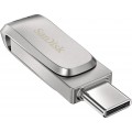 Sandisk Ultra Dual Drive Luxe 128GB USB 3.1 Stick με σύνδεση USB-C Ασημί Sandisk Ultra Dual Drive Luxe 128GB USB 3.1 Stick με σύνδεση USB-C Ασημί