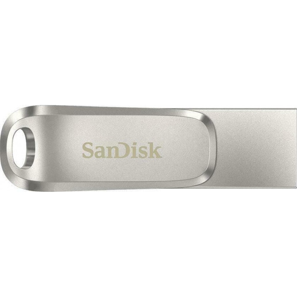 Sandisk Ultra Dual Drive Luxe 128GB USB 3.1 Stick με σύνδεση USB-C Ασημί Sandisk Ultra Dual Drive Luxe 128GB USB 3.1 Stick με σύνδεση USB-C Ασημί